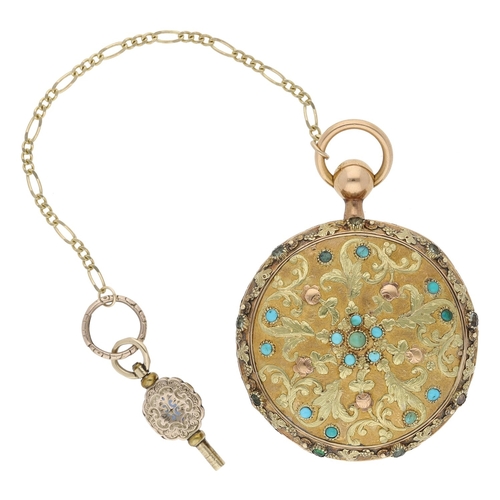 235 - Vacheron & Constatin, A Geneve - attractive triple colour gold quarter repeating pocket watch, n... 