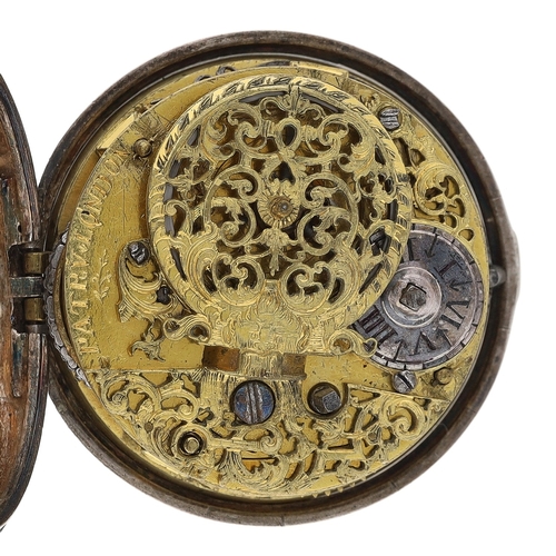 214 - Patrv, London - 18th century silver verge pair cased pocket watch, London 1773, signed fusee movemen... 