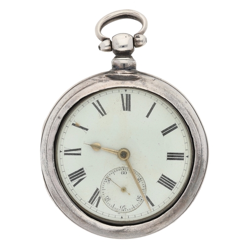 246 - John Strachan, Forfar - Victorian silver fusee lever pair cased pocket watch, Birmingham 1873, signe... 