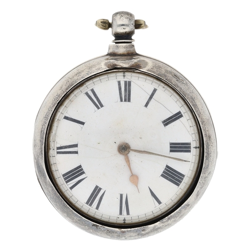 247 - Thomas Maston, London - Early 19th century silver verge pair cased pocket watch, London 1829, the fu... 