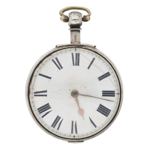 247 - Thomas Maston, London - Early 19th century silver verge pair cased pocket watch, London 1829, the fu... 