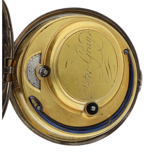 248 - William Chapman, London - George III silver verge pair cased pocket watch, London 1788, the fusee mo... 
