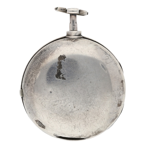 248 - William Chapman, London - George III silver verge pair cased pocket watch, London 1788, the fusee mo... 