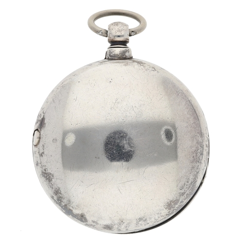 249 - A. Douglas, London - George III silver verge pair cased pocket watch, London 1818, signed fusee move... 