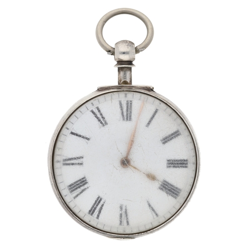 249 - A. Douglas, London - George III silver verge pair cased pocket watch, London 1818, signed fusee move... 