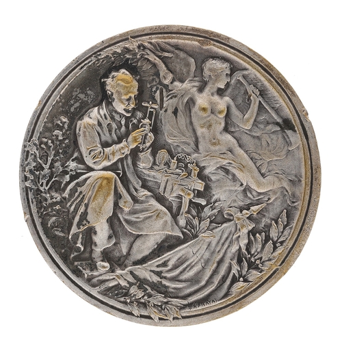 257 - L. Epine, A. Paris - French white metal verge pocket watch, unsigned movement with pierced balance b... 