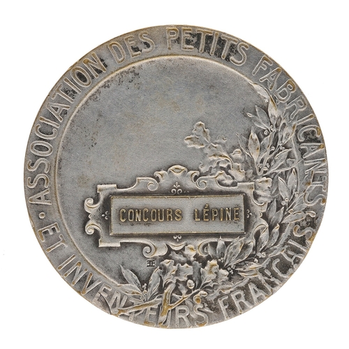 257 - L. Epine, A. Paris - French white metal verge pocket watch, unsigned movement with pierced balance b... 