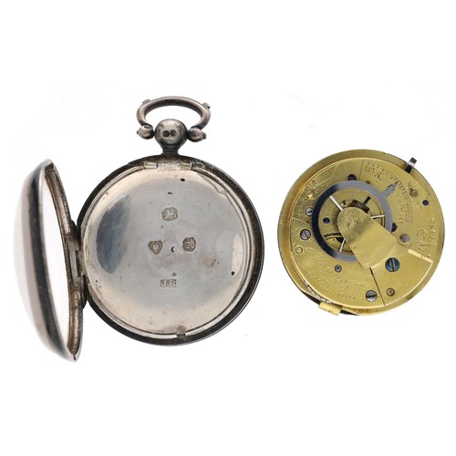 263 - Thos Hunt, London - William IV silver verge pocket watch, London 1836, signed fusee movement, no. 85... 