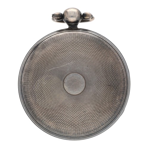263 - Thos Hunt, London - William IV silver verge pocket watch, London 1836, signed fusee movement, no. 85... 