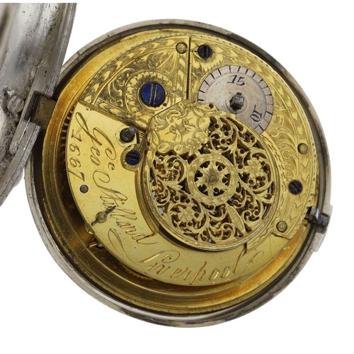 264 - George Stillard, Liverpool - Early 19th century automaton pair cased verge pocket watch with polychr... 