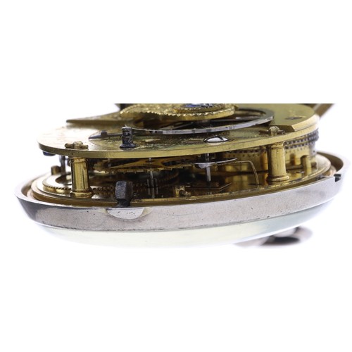 268 - Litherland, Liverpool - George III silver patent rack lever pair cased pocket watch, Chester 1802, s... 
