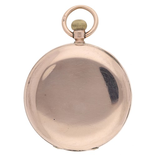 207 - American Waltham 9ct lever hunter pocket watch, serial no. 14690078, circa 1905, signed movement wit... 