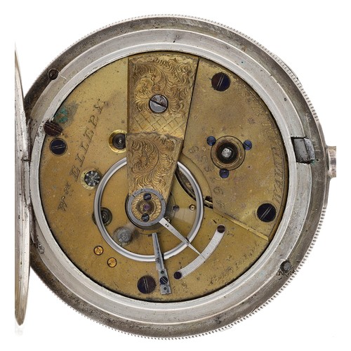 212 - Masonic interest - American Waltham 'W'm Ellery' silver lever pocket watch, serial no. 497838, circa... 