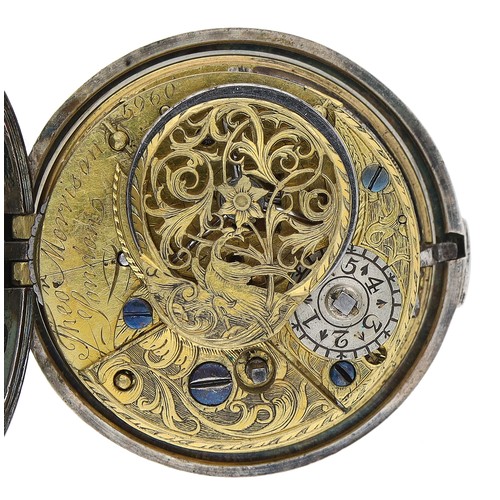 234 - Theo'r Morrison, London - 18th century verge pair cased pocket watch with chatelain attachment, sign... 