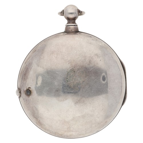 236 - Cohen & Job, Hastings - large early 19th century silver verge pair cased pocket watch with a pol... 