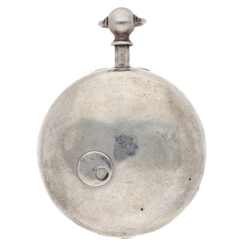 236 - Cohen & Job, Hastings - large early 19th century silver verge pair cased pocket watch with a pol... 