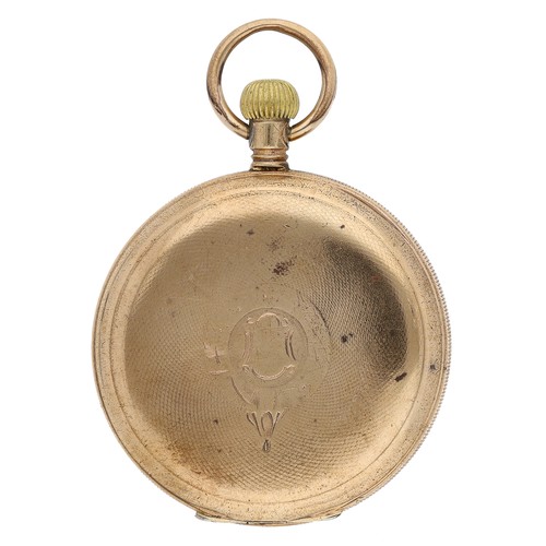 239 - Swiss gold filled lever pocket watch, 15 jewel movement with compensated balance and regulator, hing... 