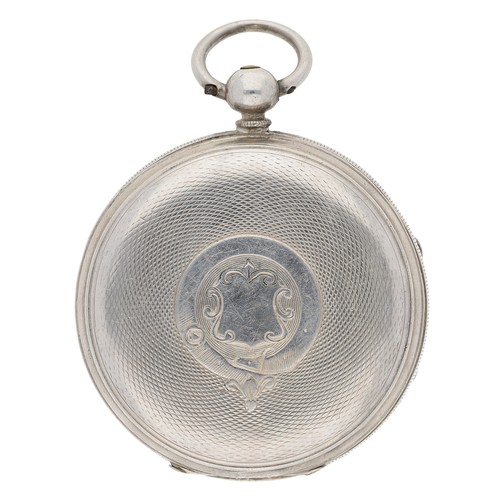 252 - Attractive Victorian silver fusee lever pocket watch, London 1872, unsigned movement, no. 1596, with... 