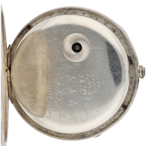 252 - Attractive Victorian silver fusee lever pocket watch, London 1872, unsigned movement, no. 1596, with... 