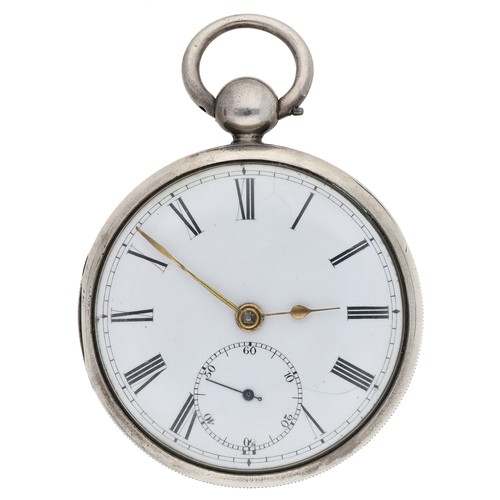 266 - James Henderson, Edinburgh - Victorian silver fusee lever pocket watch, Chester 1828, signed movemen... 