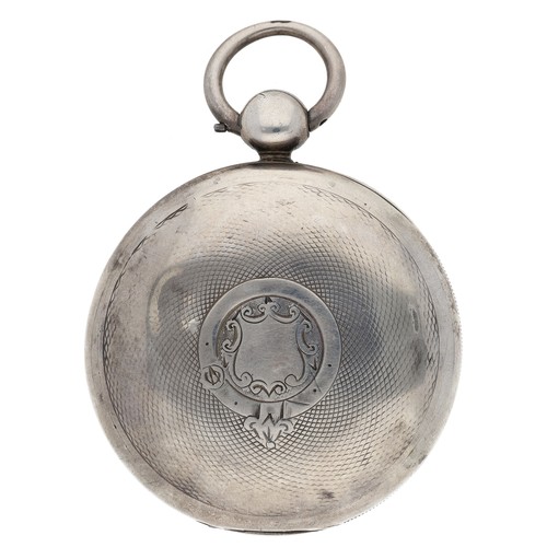 266 - James Henderson, Edinburgh - Victorian silver fusee lever pocket watch, Chester 1828, signed movemen... 