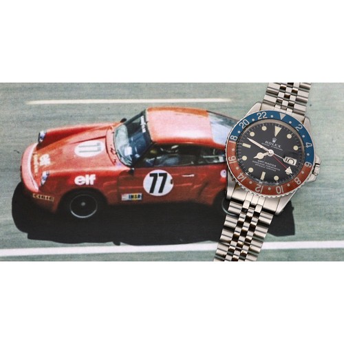 20 - Interesting Rolex GMT Master gentleman's wristwatch formerly owned and worn by American-born Le Mans... 