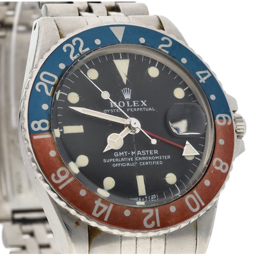 20 - Interesting Rolex GMT Master gentleman's wristwatch formerly owned and worn by American-born Le Mans... 