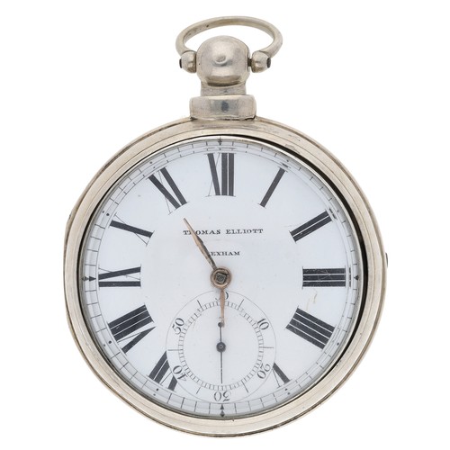 215 - C. Dixon, Hexham - George IV silver verge pair cased pocket watch, Birmingham 1822, signed fusee mov... 