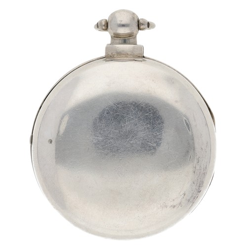215 - C. Dixon, Hexham - George IV silver verge pair cased pocket watch, Birmingham 1822, signed fusee mov... 