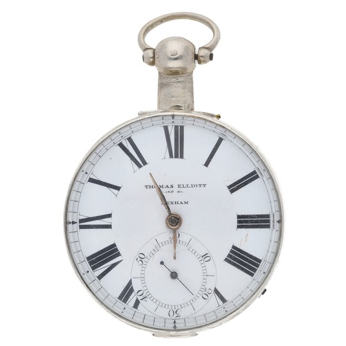 215 - C. Dixon, Hexham - George IV silver verge pair cased pocket watch, Birmingham 1822, signed fusee mov... 