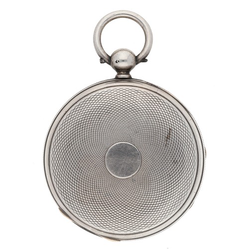 226 - James McCabe, London - Victorian silver fusee lever pocket watch, London 1857, the full plate moveme... 
