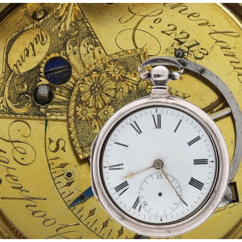 268 - Litherland, Liverpool - George III silver patent rack lever pair cased pocket watch, Chester 1802, s... 
