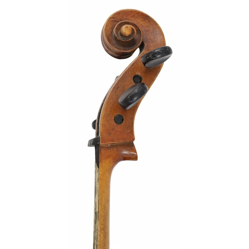 Early 20th century German three-quarter size violoncello, unlabelled ...