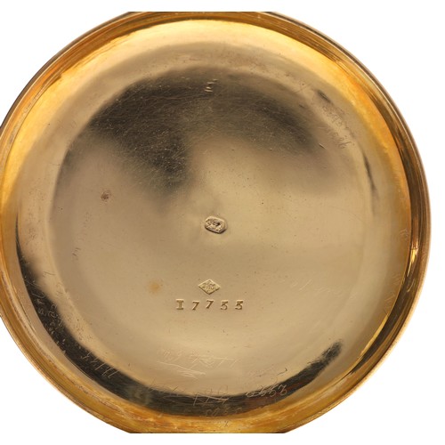 230 - Leroy Et Fils, A. Paris - Good 19th century 18ct pocket watch with Jump Hour, Paris 1819-1838, full ... 