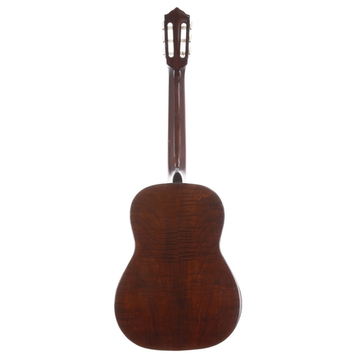 1954 - Hermann Schaller classical guitar, made in Germany; Back and sides: maple; Top: natural spruce; Neck... 