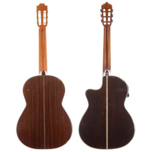 1955 - Two classical guitars to include a Santos Martinez SM675CEA and an Admira Artista (2)... 