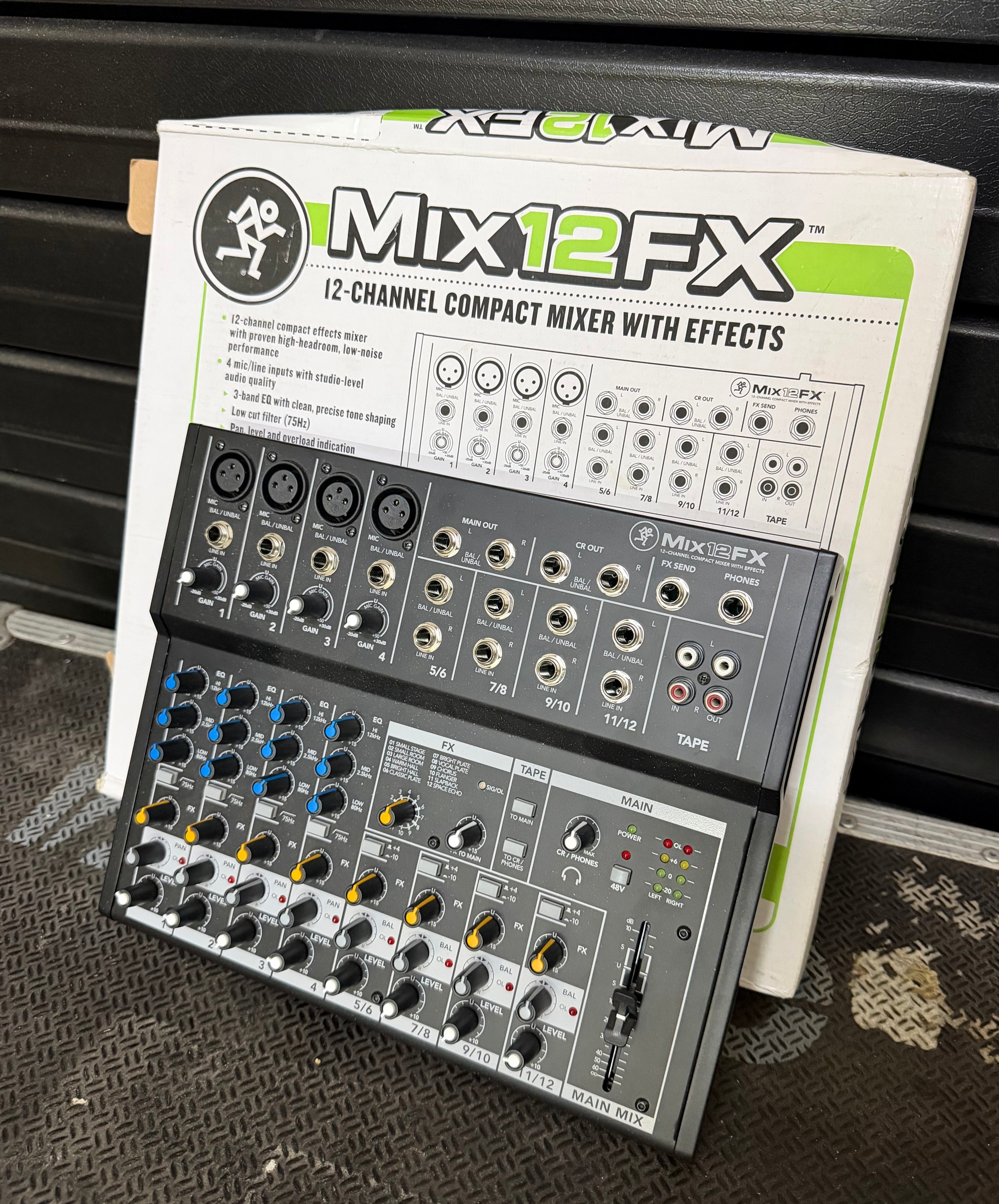 Mackie Mix 12FX mixer, with box