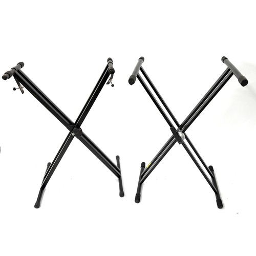 1884 - Two folding keyboard stands, one branded Livivo and the other unbranded