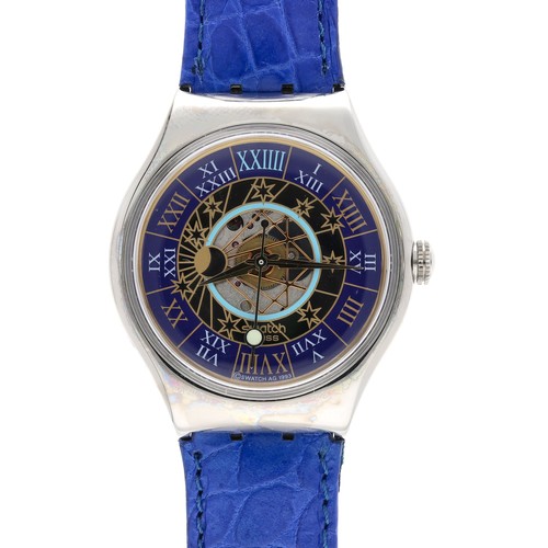 17 - Swatch 'Tresor Magique' 1993 Limited Edition automatic platinum wristwatch, no. 06xxx/12999, silvere... 