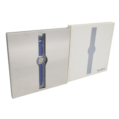 17 - Swatch 'Tresor Magique' 1993 Limited Edition automatic platinum wristwatch, no. 06xxx/12999, silvere... 