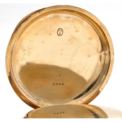 47 - American Waltham 'Riverside' 10ct five-minute repeater lever set hunter pocket watch, serial no. 379... 