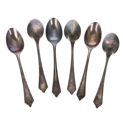 507 - Six silver coffee spoons, maker Bishton's Ltd, Birmingham 1975, 3.75