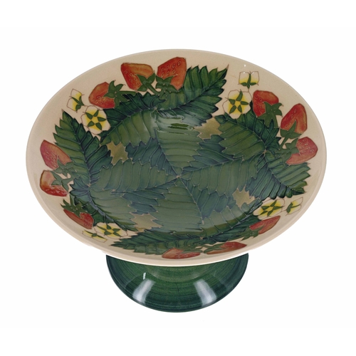641 - Sally Tuffin for Dennis China Works - a Strawberry pattern tazza, bearing a factory mark and stamped... 