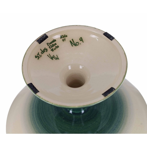 641 - Sally Tuffin for Dennis China Works - a Strawberry pattern tazza, bearing a factory mark and stamped... 