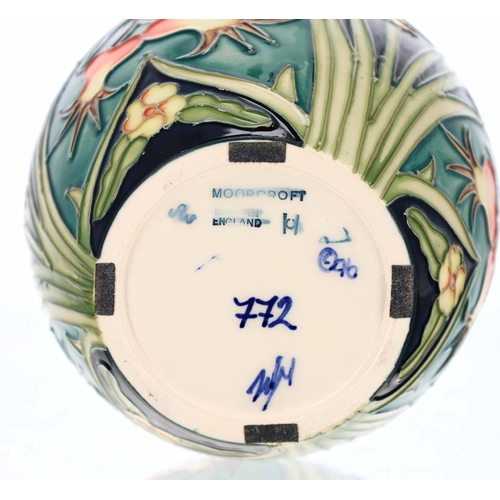 652 - Moorcroft Pottery - 'Carousel' pattern jar with cover from the Centenary Collection, bearing a facto... 