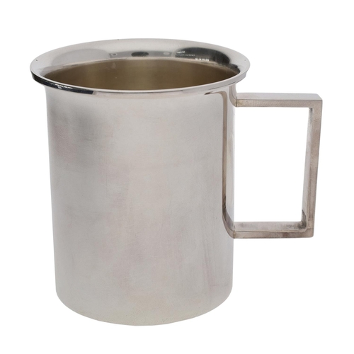 539 - Danish silver child's beaker with handle, maker Holmsted, marked 925S Sterling Denmark, 2.5