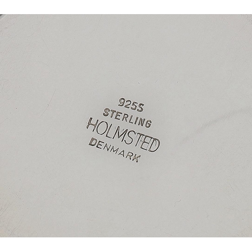 539 - Danish silver child's beaker with handle, maker Holmsted, marked 925S Sterling Denmark, 2.5