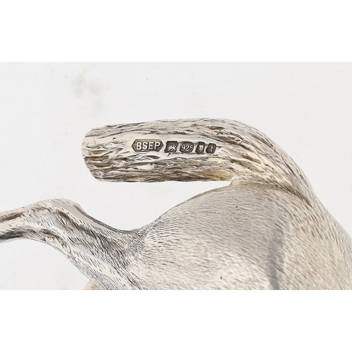 544 - B S E Products silver horse model, hallmarked London 2010, 3.5