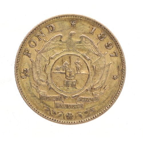 69 - South African 1897 Half Pond gold coin, 22ct, 4gm