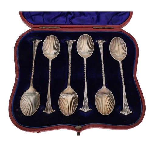 467 - Victorian silver helmet shaped cream jug, with ornate foliate repoussé decoration, Chester 1896; tog... 